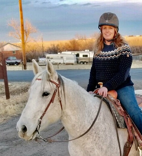 Ashley riding Stella